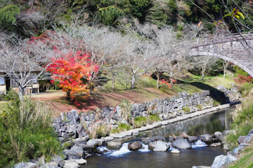 万之瀬川の秋　岩屋公園	