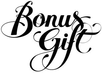 Naklejka premium Bonus gift - custom calligraphy text