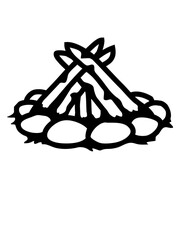 Camping Lagerfeuer ohne Feuer 