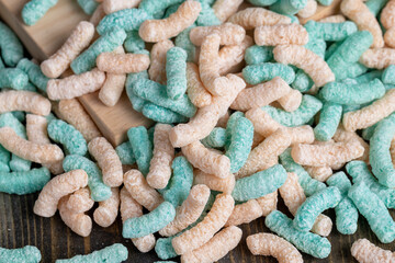 Colorful corn sticks for a quick breakfast