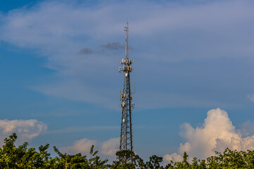 Cell Phone telecommunication tower with antennas
