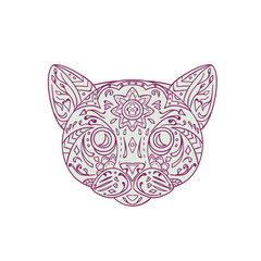 Cat Head Mandala
