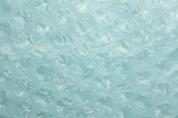 Texture of bubble wrap as background, top view