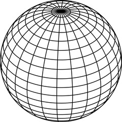 Wireframe sphere shape