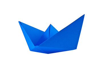 Naklejka premium PNG. Blue paper ship papercraft and origami.