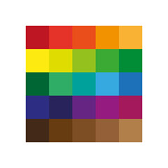 Mosaic color palette. Geometric element. Vector illustration. Stock image.