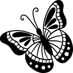 silhouette black pretty Butterfly butterflies Animal Hand Drawn illustration