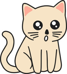 Obraz premium Cute Cats Kitty Cartoon Animal Pet Character Happy collection illustration