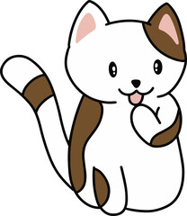 Cute Cats Kitty Cartoon Animal Pet Character Happy collection illustration