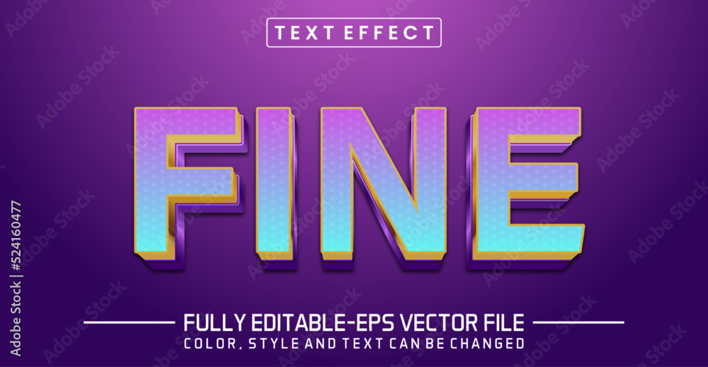 Poster editable text effect - fine text style concept
