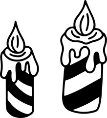 Christmas design illustration line arts elements