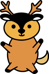 Obraz premium Cute animal character for kids and baby illustration