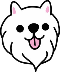 Obraz premium baby Cute Puppy Puppies face Dog Pet Cartoon illustration