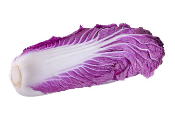 Fototapeta premium Purple chinese cabbage isolated on alpha background.