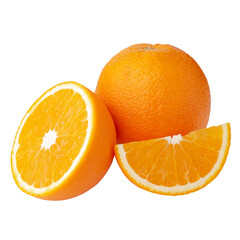 fresh orange fruit isolated on alpha background