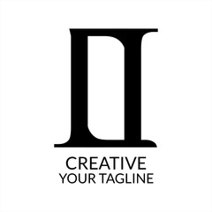 Creative Letter monogram Logo design vector template.  ABC Typeface monogram. T logo, Alphabet. Type Character Logotype symbol.