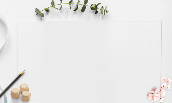 white paper with a flower