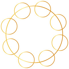 Gold Circle Frame