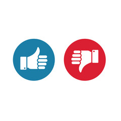 simple like and unlike symbol, vector art.