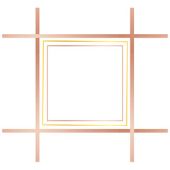 Gold Geometric Frame