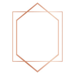 Gold Geometric Frame