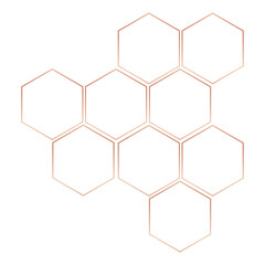 Gold Geometric Frame