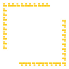 Gold square frame png