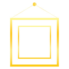 Gold square frame png