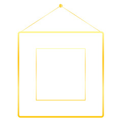 Gold square frame png