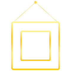 Gold square frame png