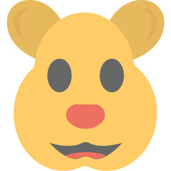 Rat Emoji Flat Icon