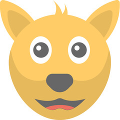 Fox Emoji Flat Icon