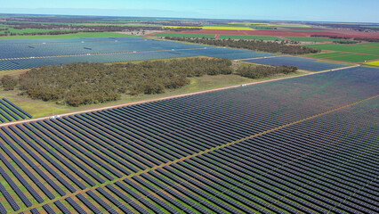 solar power  grid near the New South Wales town of Hillston.