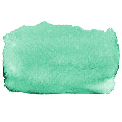 Green watercolor painting