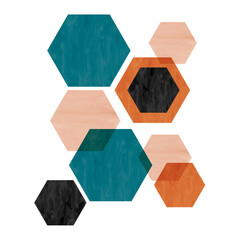 Hexagon Artwork, Geometric Art