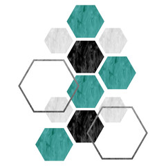 Hexagon Artwork, Geometric Art