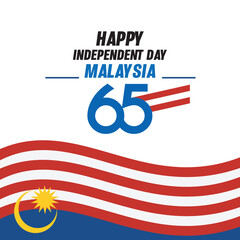 65th independence day malaysia media social design