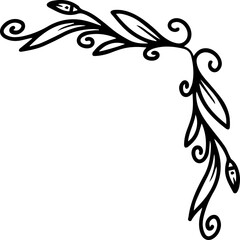Ornament Creative Flower Line Art
