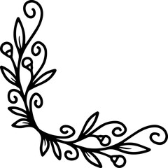 Fototapeta premium Ornamental Line Art Element 