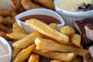 a set of different types of products fried together