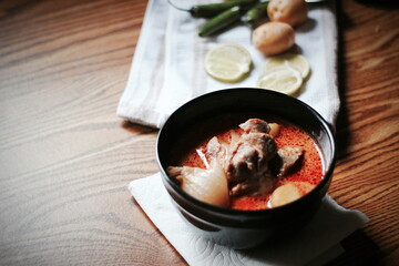 Thai food, yellow curry that Thai people call 