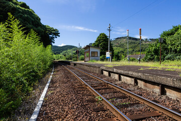Fototapeta premium JR特牛駅 山口県下関市豊北町