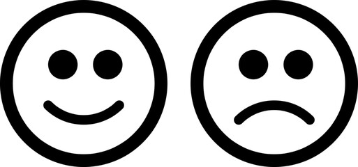 Modern laughing happy smile sad vector illustration.eps