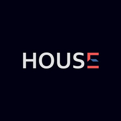 logo typography with the words go house