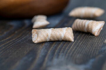 Waffle tubes with delicious filling