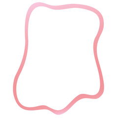 Rose gold abstract shape outline