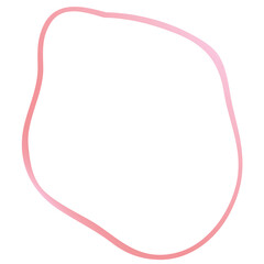 Rose gold abstract shape outline