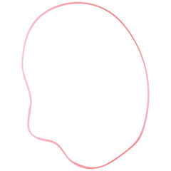 Rose gold abstract shape outline