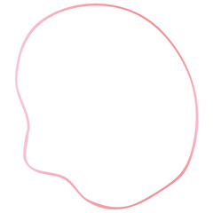 Rose gold abstract shape outline