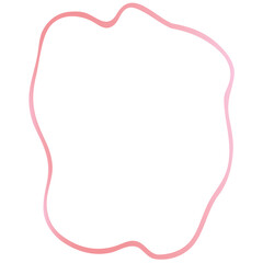 Rose gold abstract shape outline